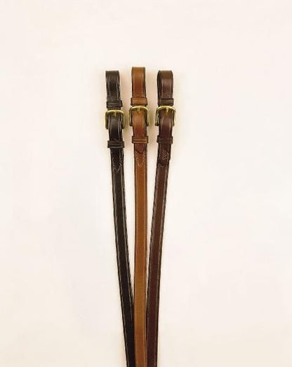 Tory Bridle Leather Lead - Brass Buckle 3/4x7 Blk