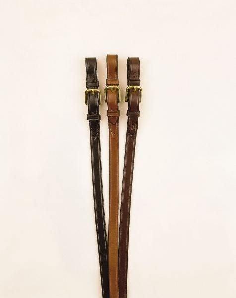 Tory Bridle Leather Lead - Brass Buckle 3/4x7 Blk