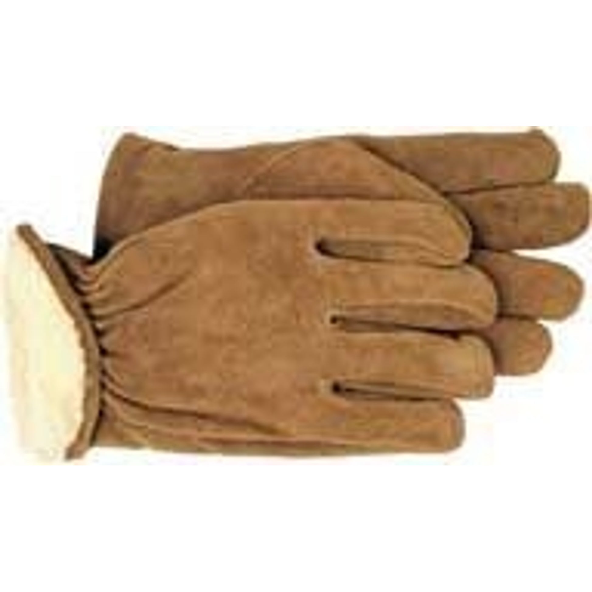 Lined Leather Outdoor Work Gloves 10.5x5.5x1 Brown