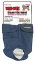 Weewee Diaper Garment For Dogs 11 x .5 x 16 Blue