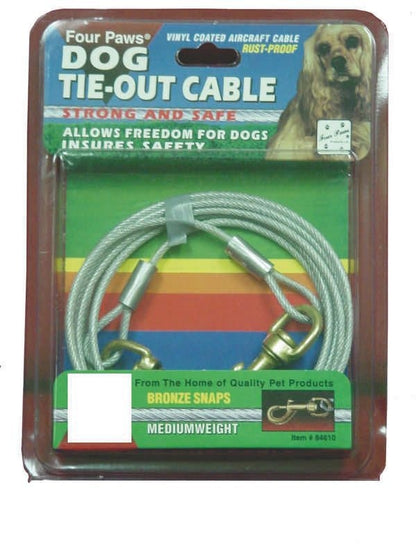 Medium Weight Tie Out Cable For Dogs 10 Ft Red