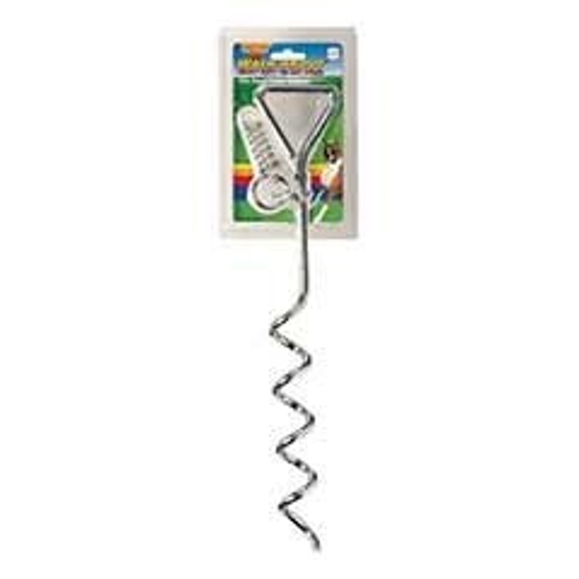 Spiral Tie Out Stake 5 x 1.25 x 24.75 Chrome