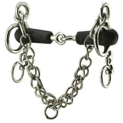 Coronet Jointed Rubber Mouth Pelham Bit