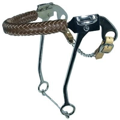 Coronet Braided Leather Nose Hackamore with Curb 9