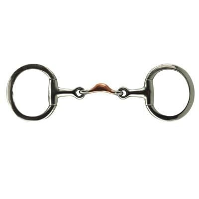 Coronet Quarter Moon Copper Eggbutt Snaffle Bit 5