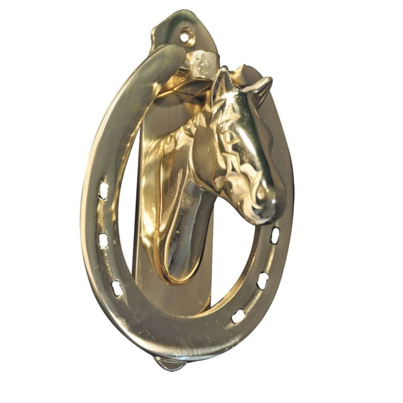 Solid Brass Horse Head Door Knocker 6 x 4