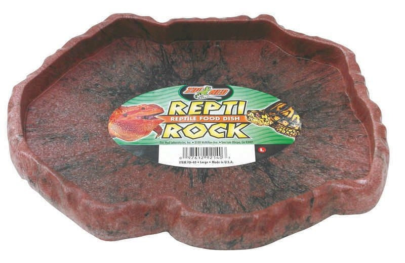 Repti Food Dish For Reptiles 5x5.5x3/4 Natural