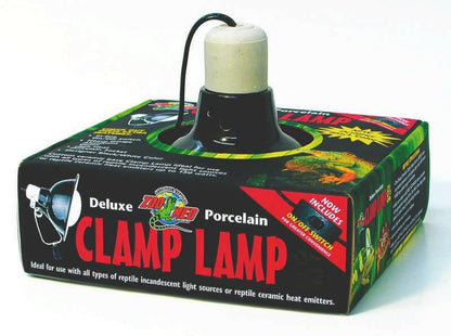 Deluxe Porcelain Clamp Lamp For Reptiles 5.5 Black