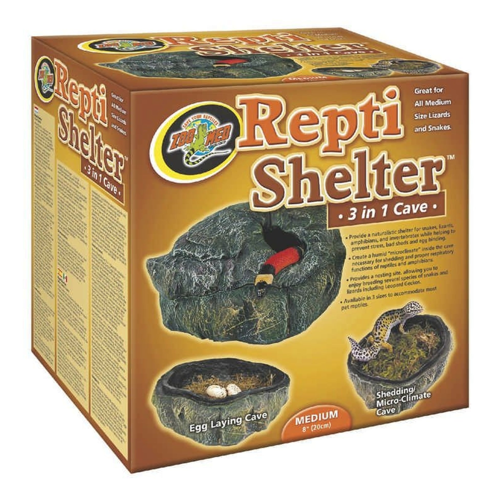 Repti Cave For Reptiles 6 x 5 x 6 Brown