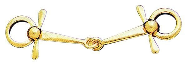 Perris Gold Full Cheek Snaffle PinBk/Wh