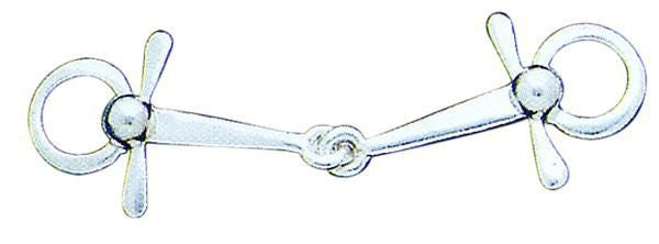Perris Silver Full Cheek Snaffle PinBk/Wh