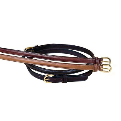 3/4In Raised Leather Belt With Sewn Buckle 24 Brn