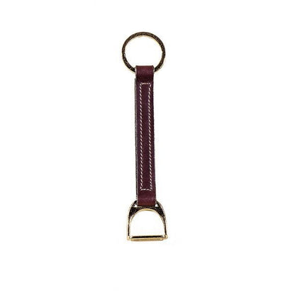 Tory Brass Stirrup Strap Key Ring 1/2Inx41/4In Blk