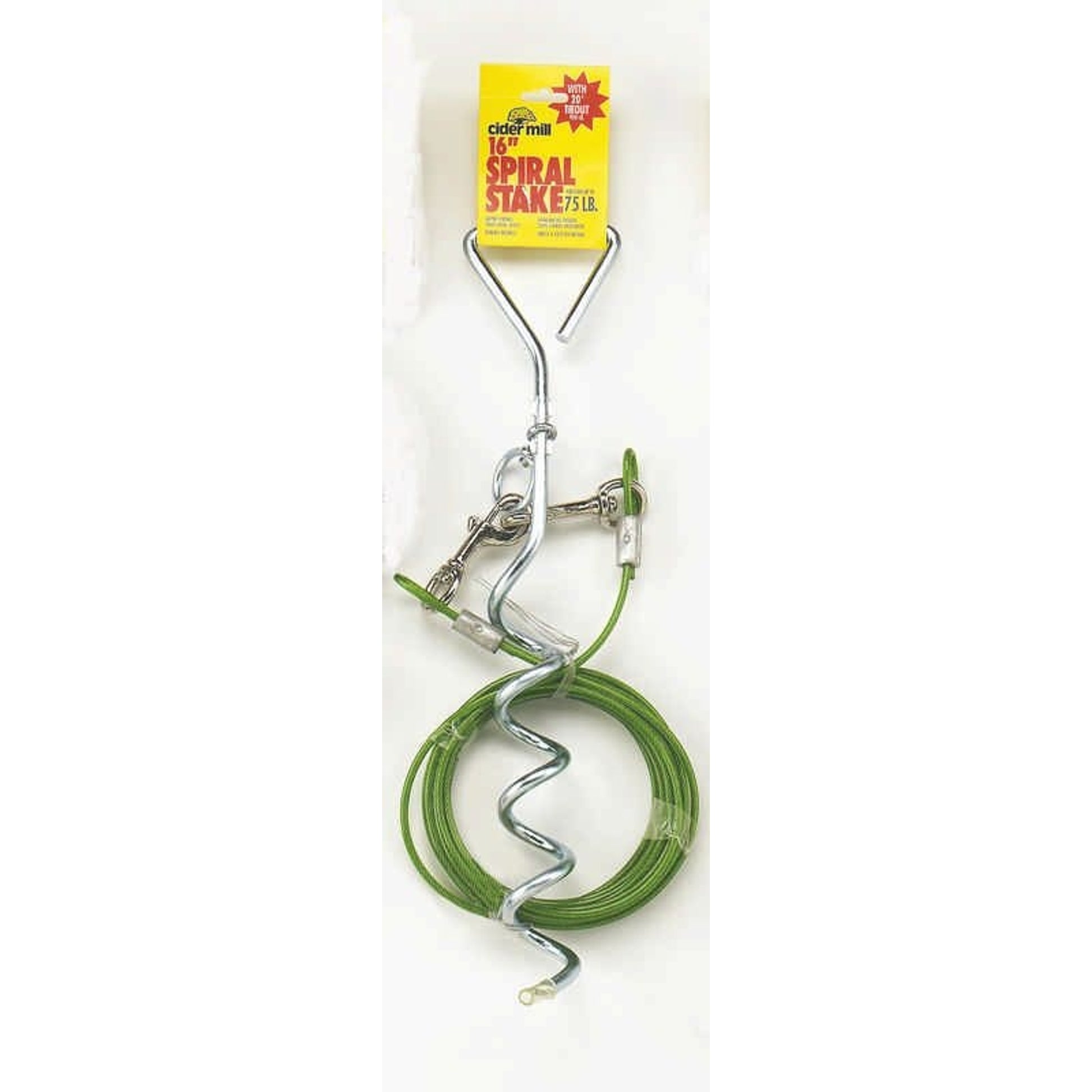 Spiral Stake With Tie Out 20 Feet