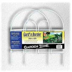 Round Folding Fence Border 18 Inch X 8 Feet White