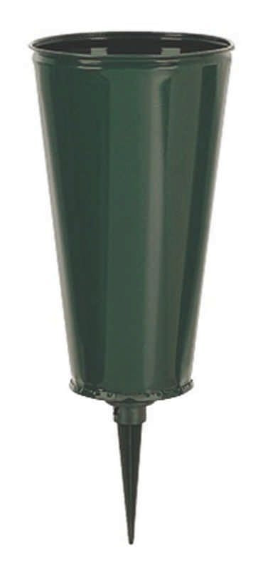 Cemetery Vase With Spike 8 Inch with Spike Green