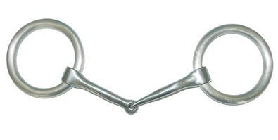 Stainless Steel Brushed O-Ring Snaffle Bit 5