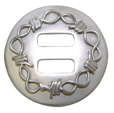 Metalab Stainless Steel Brushed Slot Concho 1.5