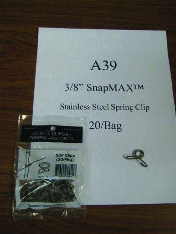 Rod Post Clips 3/8in Silver