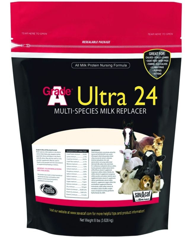 Sav-A-Caf Ultra 24 Percent Milk Replacer 8 Pound