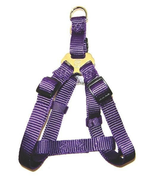 Adjustable Nylon Easy On Step-In Dog Harness L Blk