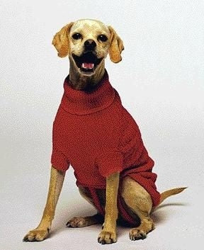 Fashion Pet Classic Cable Dog Sweater SM Red