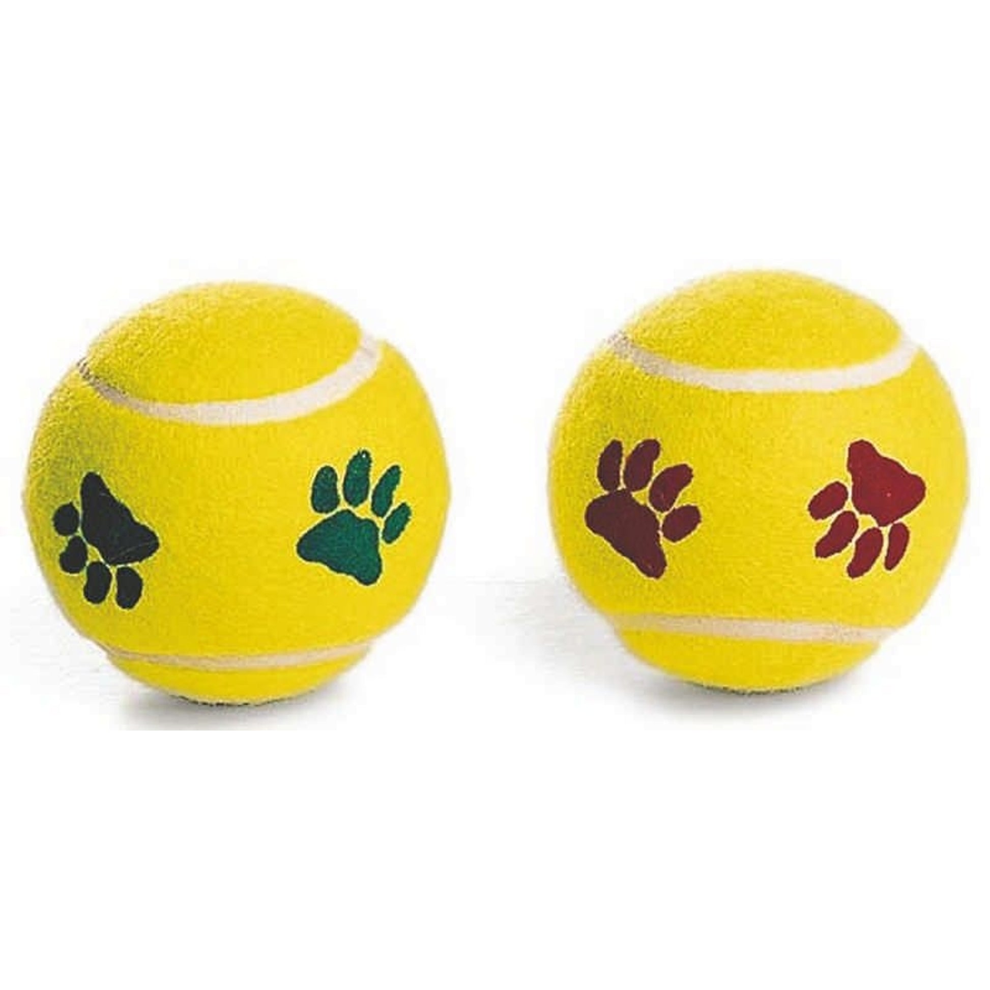 Mint Flavored Pawprint Tennis Ball 2 Pack Green