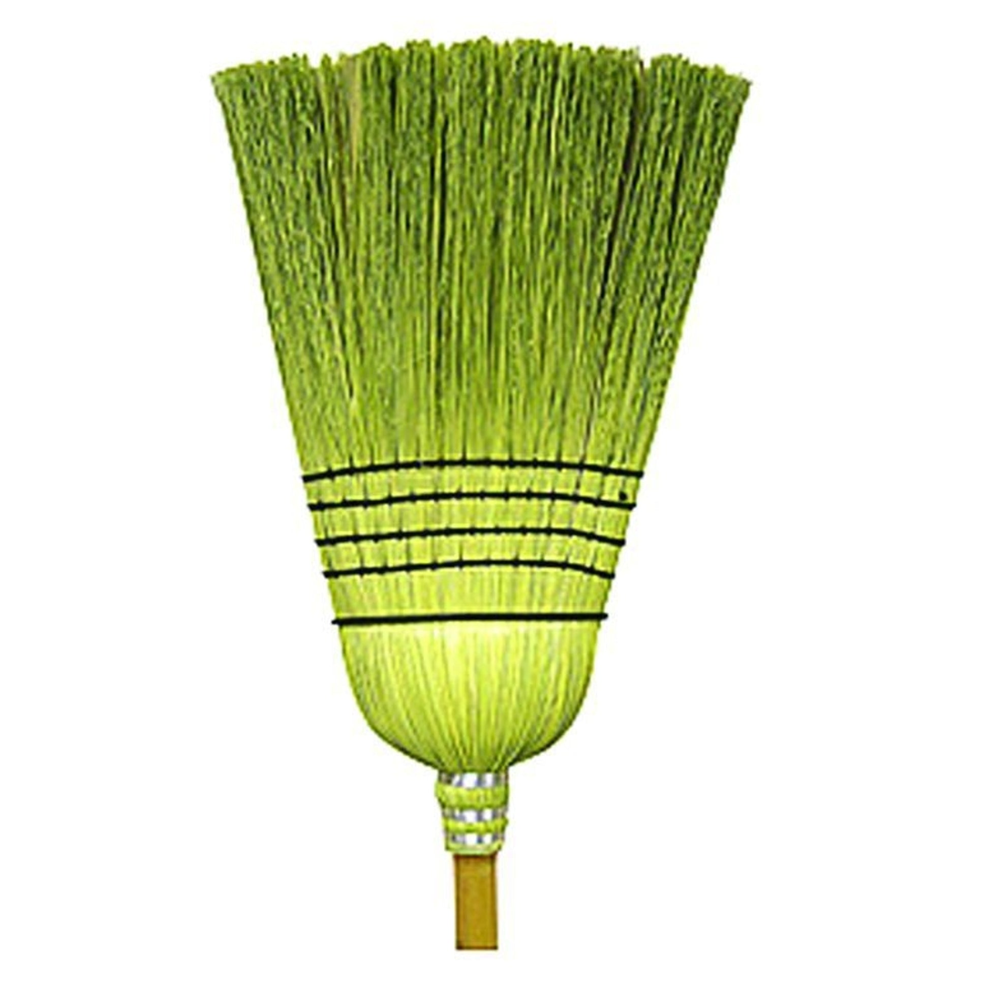 Treated Corn And Rattan Broom Black