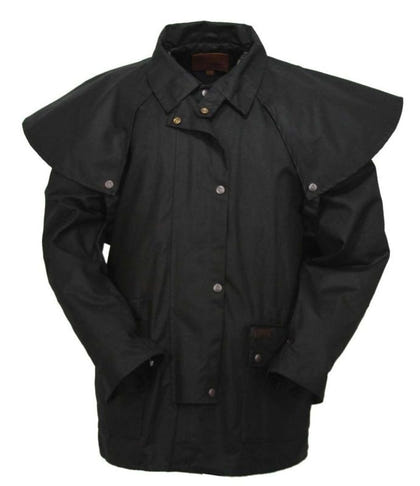 Outback Men Bush Ranger Short Oilskin Jacket 3X Bk
