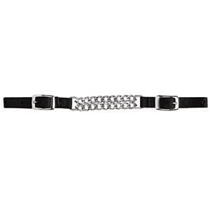 Nylon Curb Strap With Double Flat Link Chain 4.5