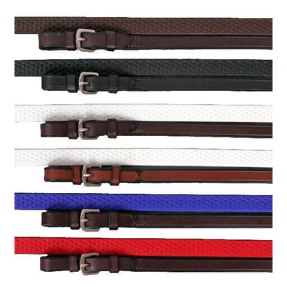 Nunn Finer Soft Grip Rubber Reins Horse Black/Zinc