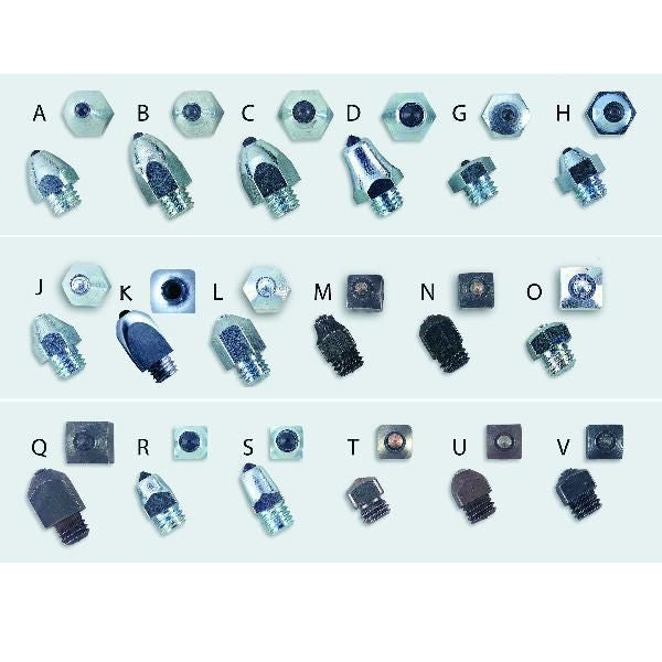 Nunn Finer Semi-Hexagonal Spike Studs - Pk 10