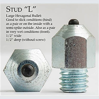 Nunn Finer Large Hexagonal Bullet Studs - 10pk