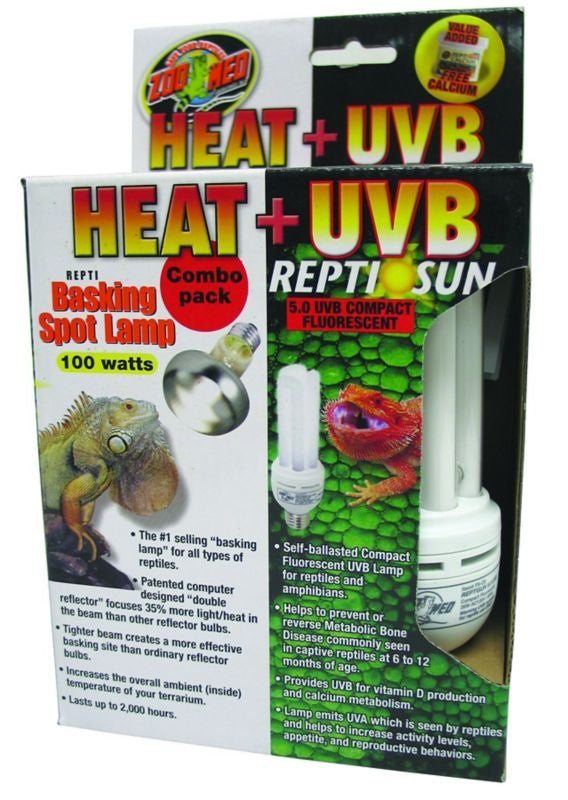 Zoo Med Heat And Uv Light Combo Pack 100Watt