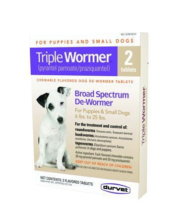Triple Wormer For Puppies And Small Dog 2 ct Bk/Ye