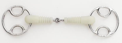 Hm Jointed Ribbed Mouth Loop Ring Gag Bit Ss