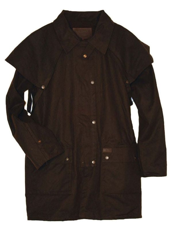 Outback Men Bush Ranger Short Oilskin Jacket 3X Bk
