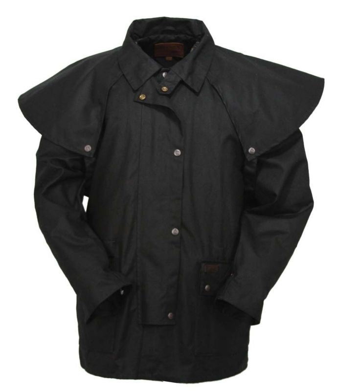 Outback Men Bush Ranger Short Oilskin Jacket 3X Bk
