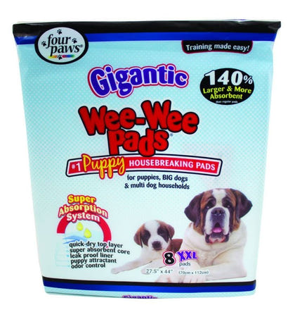 Four Paws Gigantic Wee Wee Pads 8 Count