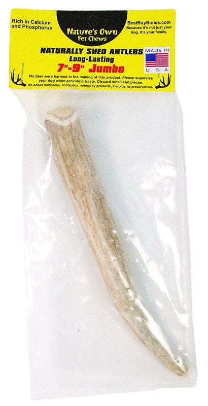 Natures Own Chews Jumbo Natly Shed Antler 5-6
