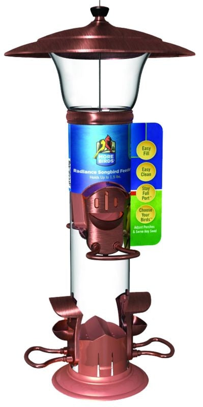 Classic Radiance Mtl Tube Mixed Seed/Snflwr Feeder