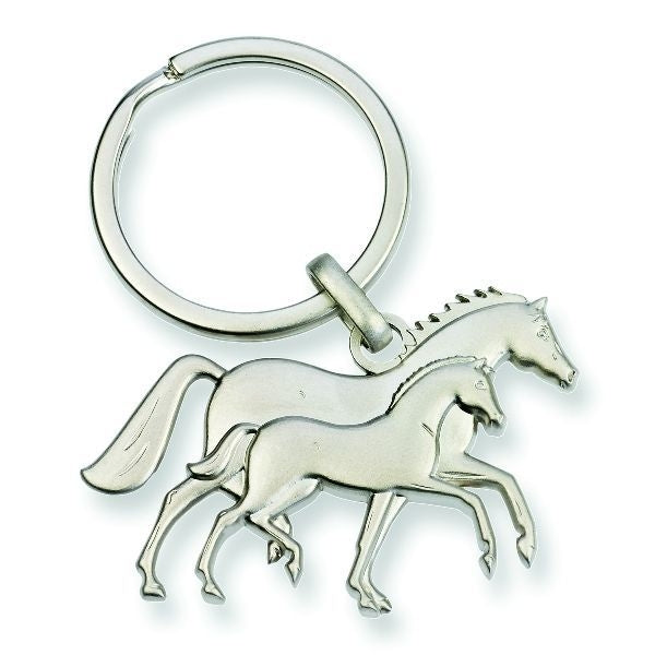3D Keychain - Mare And FoalSilver