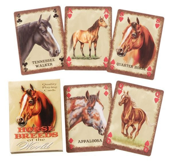Gift Corral Horse Breeds Playing CardsBk/Wh