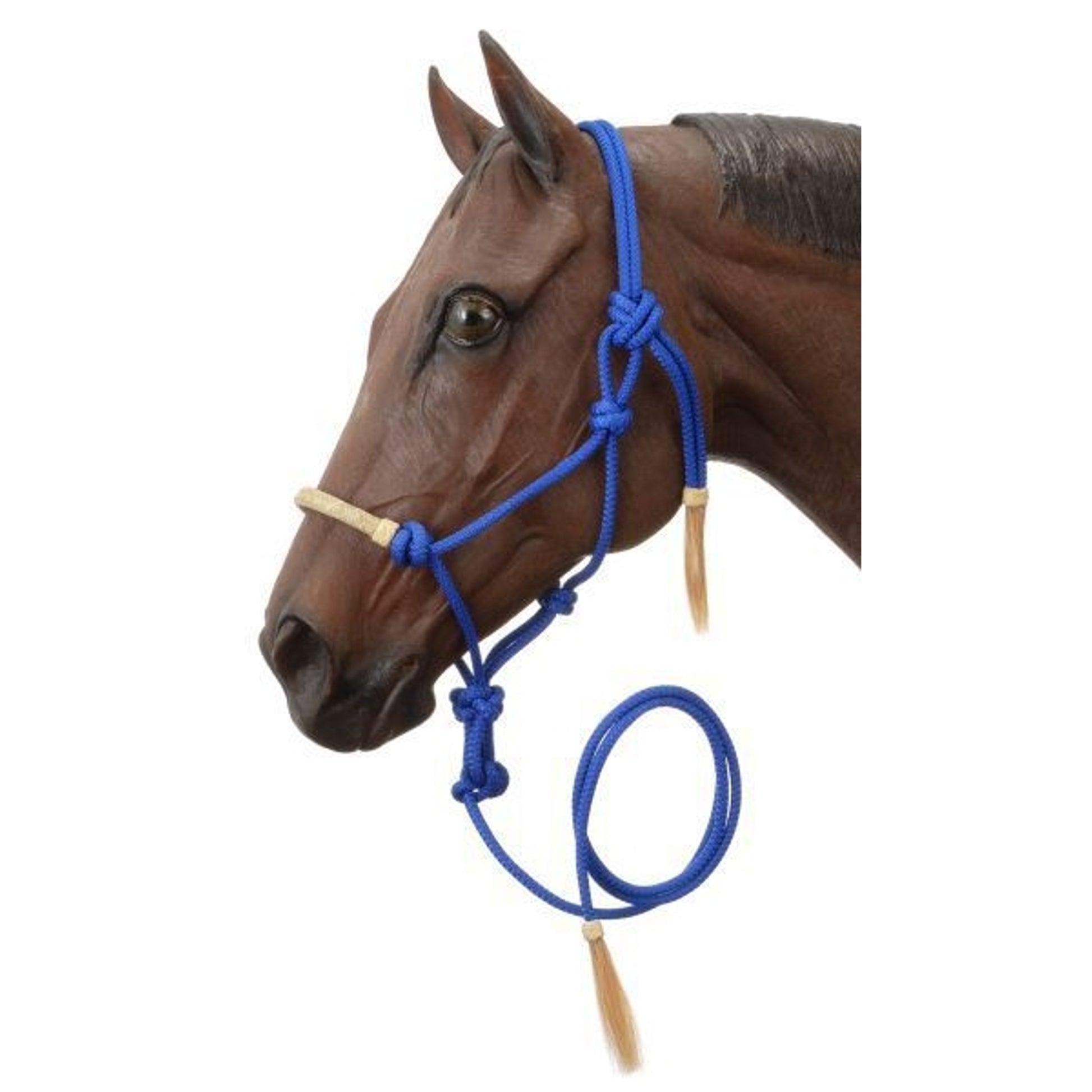 Tough1 Rawhide Noseband Rope Halter with Lead 6 Pack