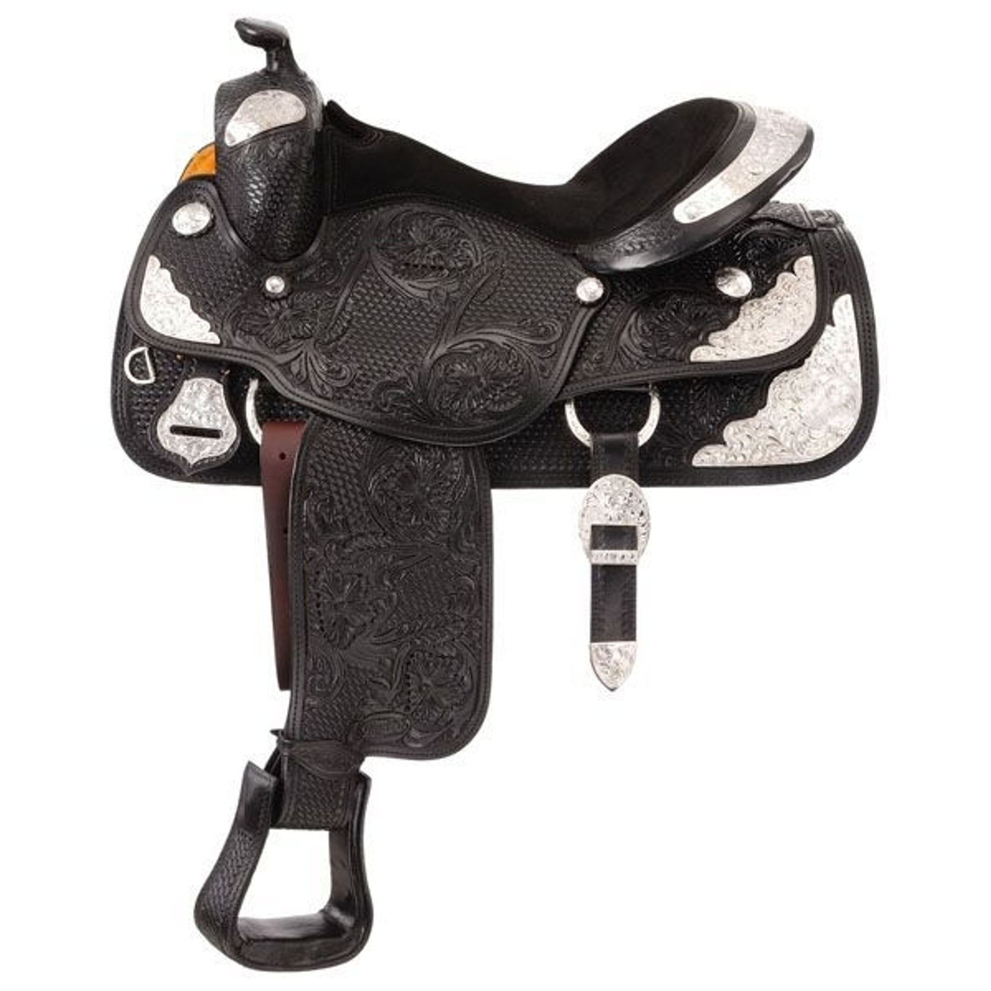 Silver Royal Oak Youth Show Saddle Pkg 12 Black