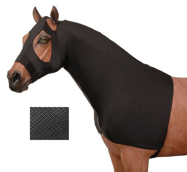 Tough1 Mesh Lycra Mane Stay Hood Large Black