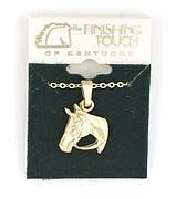 Finishing Touch Horse Head/Bridle Necklace Gold