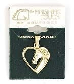 Finishing Touch Horse Head/Heart Necklace