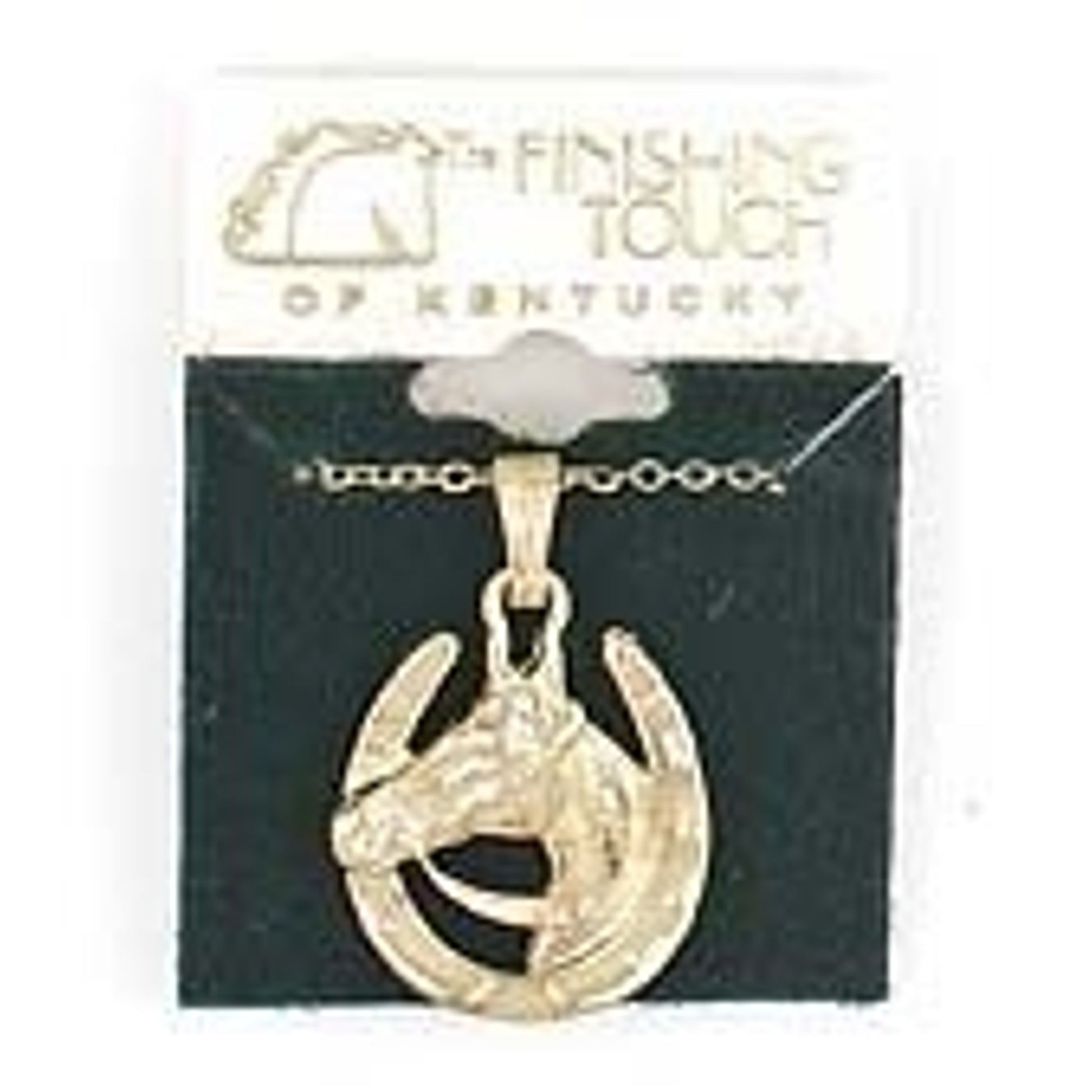 2-Tone Horse Head/Horseshoe Necklace Gold/Silver