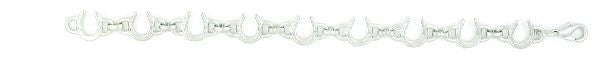 Finishing Touch Linked Horseshoe Bracelet Silver